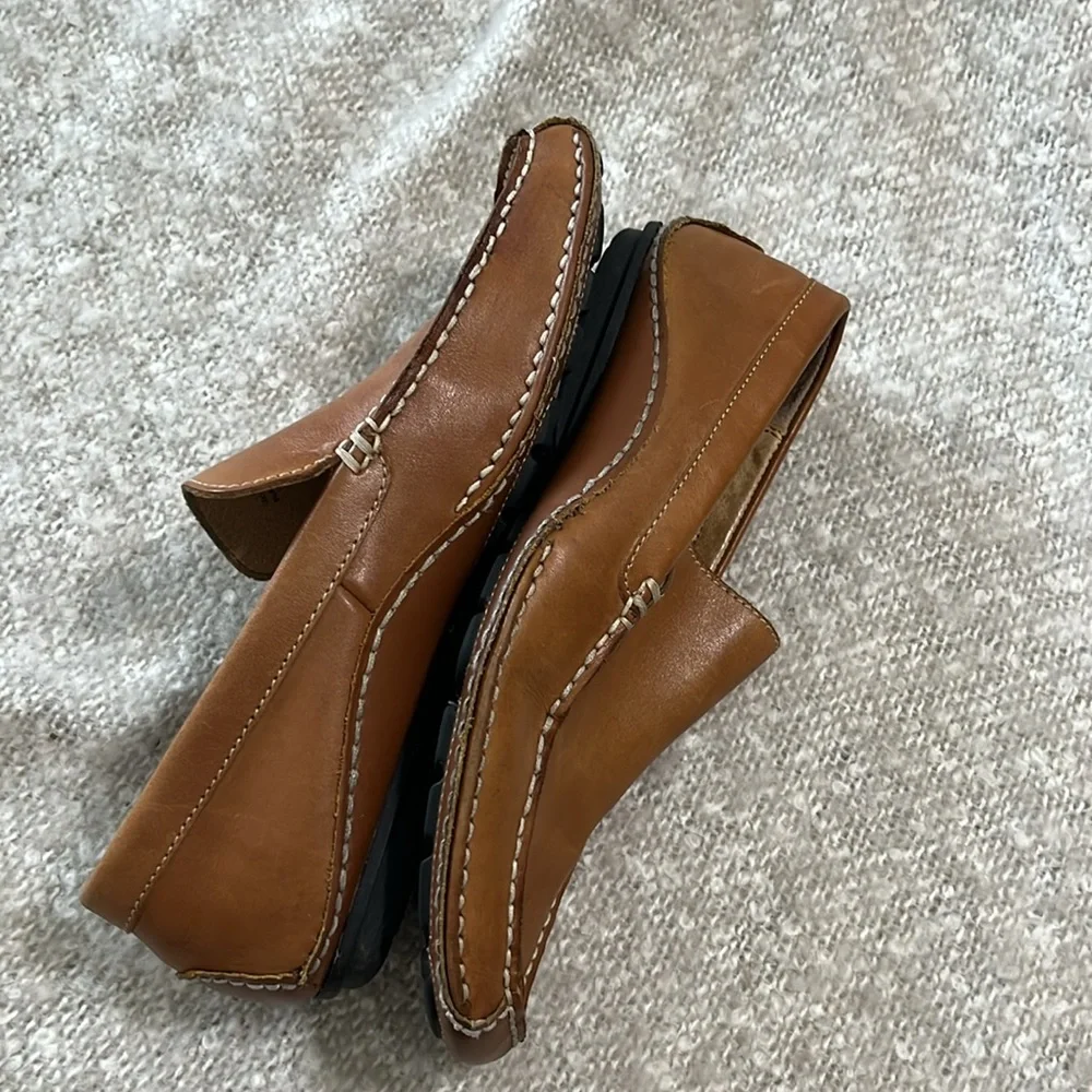 Varese Casual Max Brown Leather‎ Slip on Loafers Driving Shoes Size 10